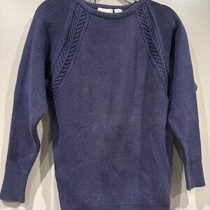 Vintage Mark Shale 100% Cotton  Crewneck Sweater M - Made in USA - Textured Knit